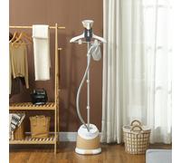 HOMCOM Défroisseur vapeur vertical 1800 W 36 g/min, steamer autonomie 50 min, réservoir d'eau de 1,8 L, 32 x 32 x 32 cm, or