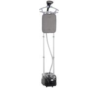 HOMCOM Défroisseur vapeur vertical 1950 W 32g/min, réservoir d'eau de 2 litres, tige télescopique, fer vertical autonomie 45min, 11 températures réglables, prêt en 38s, planche et cintre fournis, noir