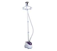 HOMCOM Défroisseur vapeur vertical défroisseur à vêtements 1,8 L 1800 W débit vapeur 30g/min tige telescopique blanc violet