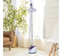 HOMCOM Défroisseur vapeur vertical défroisseur à vêtements 1,8 L 1800 W débit vapeur 30g/min tige telescopique blanc violet Description : Ce super défroisseur vertical à vapeur vous permettra de défro