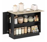 HOMCOM Desserte Îlot de Cuisine 105 x 60 cm Îlot Central Noir