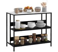 HOMCOM Desserte îlot de Cuisine Meuble de Cuisine 100 x 50 x 90 cm Noir