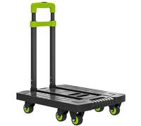 HOMCOM Diable de transport pliable en métal avec roues et poignée réglable max. 200 kg 102 cm Chariot de transport avec corde de serrage Diable empilable pour déménagement, atelier, entrepôt