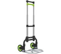 HOMCOM Diable Pliable Diable Pliant Poignée Télescopique 100 cm Vert