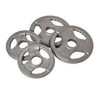 HOMCOM Disques de poids 2,5/2,5/5/5 kg, 4 poids musculation pour 5 cm barres olympiques, disques d'haltères pour musculation, fitness, haltérophilie en acier Descriptions Longues:Parfaites pour l'exer