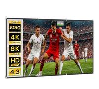 HOMCOM Écran de Projection 100" HD 16:9 Lavable Blanc