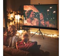 HOMCOM Écran de projection 100 pouces avec support trépied hauteur réglable, écran 4K HD 16:9