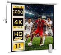HOMCOM Écran de projection 165 x 165 cm 1:1 HD 4K pour home cinéma, présentations de bureau