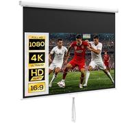 HOMCOM Écran de Projection 80" 16:9 HD 4K 172 x 96 cm Blanc