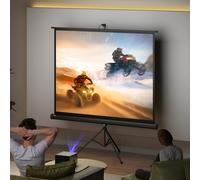 HOMCOM Écran de projection 84 pouces avec support trépied hauteur réglable, écran 4K HD 4:3, en intérieur/à l'extérieur