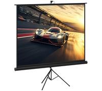 HOMCOM Écran de Projection avec trépied Pliable 100 Pouces 4K HD 4:3, écran vidéoprojecteur réglable en Hauteur, idéal pour Le Home cinéma, Les Films en intérieur/à l'extérieur