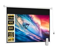 HOMCOM - Écran de projection - PVC - 247x7.5x168cm - Blanc