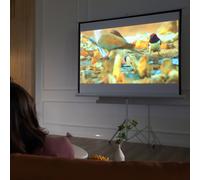 Homcom Écran de projection avec support trépied réglable en hauteur home-cinéma vidéo projecteur format 4:3 84 pouces blanc