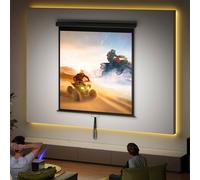 HOMCOM Écran de projection TV et Home Cinema de 85 Pouces vidéo projecteur 1:1 4K HD, 146L x 146H cm