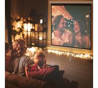 HOMCOM Écran de projection TV et Home Cinema de 99 Pouces vidéo projecteur 1:1 4K HD, fixation mural ou plafond, 178L x 178H cm Description:Optimisez votre visionnage avec notre écran pour projecteur