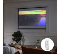 HOMCOM Ecran Projection Motorisé Home-Cinéma 203 x 152cm Blanc