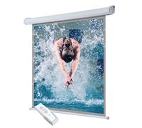 HOMCOM Ecran Projection Motorisé Home-Cinéma 244 x 183cm Blanc