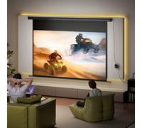 HOMCOM Écran vidéoprojecteur 100 Pouces, 16:9 4K HD montage mural ou plafond, panneau de commande et télécommande