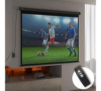 HOMCOM Écran vidéoprojecteur motorisé et électrique 100 Pouces, 4:3 4K HD, panneau de commande et télécommande