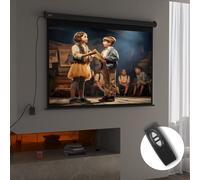 HOMCOM Écran vidéoprojecteur motorisé et électrique 84 Pouces, 4:3 4K HD, panneau de commande et télécommande