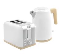 HOMCOM Ensemble Bouilloire et Grille-Pain 2200W 1,7 L 2 Tranches Blanc