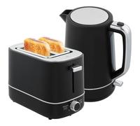 HOMCOM Ensemble bouilloire et grille-pain 2200W 1,7L, Noir