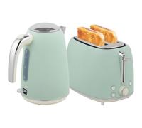 HOMCOM Ensemble Bouilloire et Grille-Pain en Inox 2200 W et 1,7 L Vert