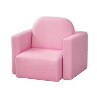 Homcom Ensemble de Mini canapés 3 en 1 pour Enfants, Chaise de Table, Fauteuil pour Enfant, siège Relaxant, Salle de Jeux Rose