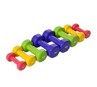 HOMCOM Ensemble d'haltères hexagonaux total 20 kg, lot de 8 haltères courts de gym 1 kg - 4 kg avec revêtement en polyuréthane pour la maison, la gym, en acier, multicolore