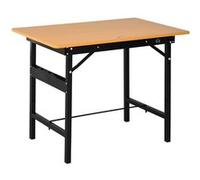 HOMCOM Établi Atelier Pliant Table de Travail Pliable avec règle et rapporteur MDF Table Atelier 100 x 60 x 75,5 cm Jaune Noir