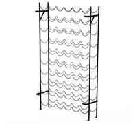 HOMCOM Casier à vin Support à bouteilles 60 bouteilles Fixation murale Métal Noir