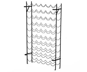 HOMCOM Étagère à vin en métal pour 60 Bouteilles - Fixation Murale - Noir