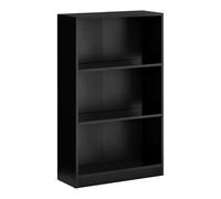 HOMCOM Étagère Bibliothèque avec 3 Compartiments de Rangement Livres CDs Plantes pour Salon Studio Chambre 62,2 x 24 x 102,4 cm Noir
