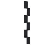 Homcom Étagère D'angle Design Contemporain Zig Zag 5 Niveaux 12l × 12l × 120h Cm Noire Noir