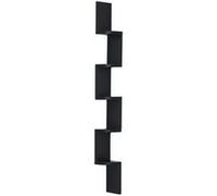 HOMCOM Étagère d'angle Murale à 5 Niveaux Hauteur 120 cm Forme de Zigzag en Bois Noire