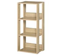 Homcom Étagère en bois avec 3 étagères, design anti-basculement, pieds antidérapants, 40 x 29,2 x 87,9 cm