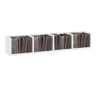 Homcom étagère murale 4 cubes en bois style moderne peut contenir 60 CD DVD