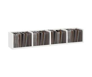 Homcom étagère murale 4 cubes en bois style moderne peut contenir 60 CD DVD