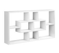 HomCom Étagère murale bibliothèque 8 cubes suspendue, design moderne 85×14,5×47,5 cm blanc