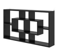 HOMCOM Étagère Murale Décorative Bibliothèque pour Livres, CDs avec 8 Cubes 85x14,5x47,5 cm Noir