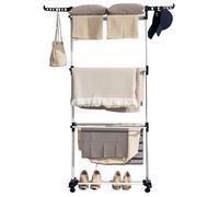 HOMCOM - Étendoir à linge - Acier - 73x64x177cm - Argent