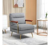 HOMCOM Fauteuil au design rétro, fauteuil d'appoint, motif pied-de-poule, éléments en bois, noyau en ressort, noir + blanc