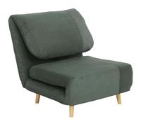 HOMCOM Fauteuil Convertible 2-en-1, Lit Pliant invités, 82x87x89cm, Vert