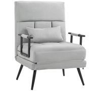 HOMCOM Fauteuil convertible 71x71x97cm Gris