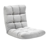 HOMCOM Fauteuil Convertible Grand Confort Inclinaison 90°-180° Gris Clair