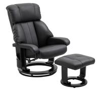 Homcom Fauteuil de Massage avec Fonction de Chaleur et Vibrations Noir