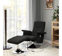 HOMCOM Fauteuil de massage avec repose-pied, dossier inclinable, 78 x 95 x 88 cm, Noir