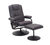 HOMCOM Fauteuil de Massage et Relaxation électrique pivotant inclinable avec Repose-Pied revêtement synthétique Chocolat