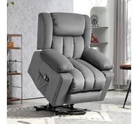 HOMCOM Fauteuil de montée électrique, Tissu doux et velouté, Ports USB