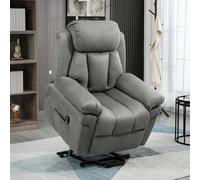 HOMCOM Fauteuil de Relaxation électrique Fauteuil releveur inclinable avec Repose-Pied Ajustable gris